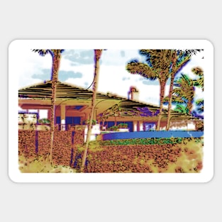 Tropical Modern Home Sticker